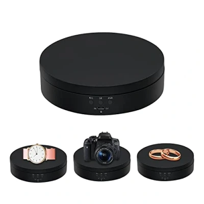 Image de Mcbazel Présentoir Rotatif à 360 Degrés pour la Photographie 3KG Table Tournante Motorisée Présentation de Bijoux,Montres,Produits numériques(Noir)