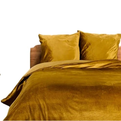Image de douceur d&#039;intérieur, Parure 3 Pièces (240 x 220 cm) Velina Ocre, 100% Polyester