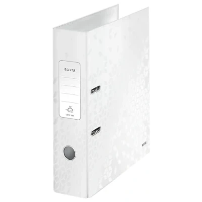 Image de Leitz Classeur à Levier, Blanc Perlé, Dos 80 mm, WOW, 10050001, La conception peut varier