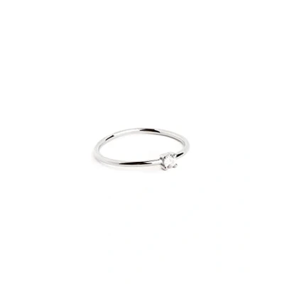 Image de SINGULARU Bague Single Spark argent en Sterling 925 avec finition placage au rhodium Style Solitaire Bijoux pour Femme Différentes finitions et Tailles Taille 54