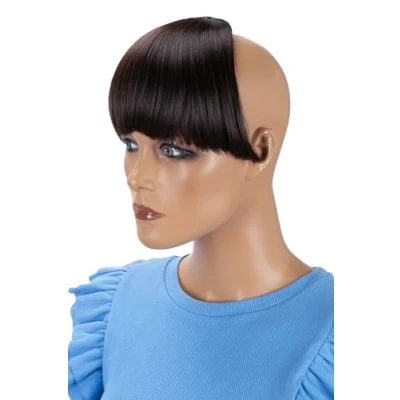 Image de CAISHA Bangs Clip In Extensions Franges Frontales Postiche De Cheveux Marron Foncé HF4