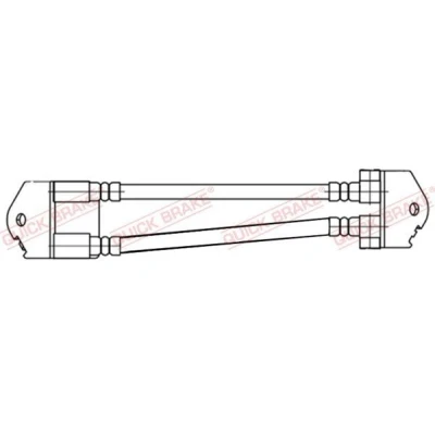 Image de QUICK BRAKE 25.009 Flexible De Frein 410 M10X1/M12X1 (INT.) FORD: Transit Mk5 Van