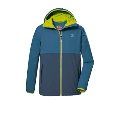 Image de killtec Boy&#039;s Kos 276 Bys Jckt La Veste Fonctionnelle Est Imperméable D&#039;extérieur Avec Capuche, Dark Ocean, 128 EU
