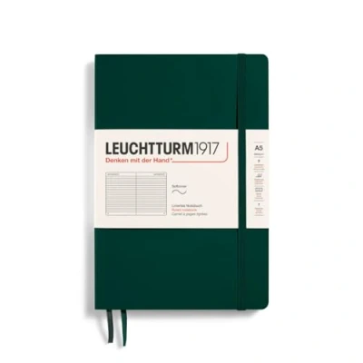 Image de LEUCHTTURM1917 367270 Carnet de notes Medium (A5), Couverture souple, 123 pages numérotées, Forest Green, ligné