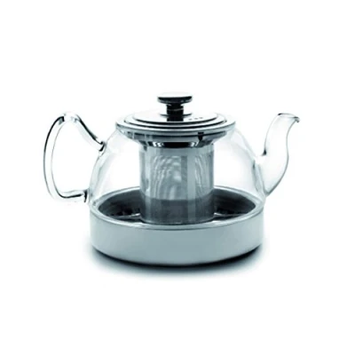 Image de Ibili Théière en Verre avec Filtre Induction, Borosilicate, 1,2 Litre, Compatible les Plaques à Induction