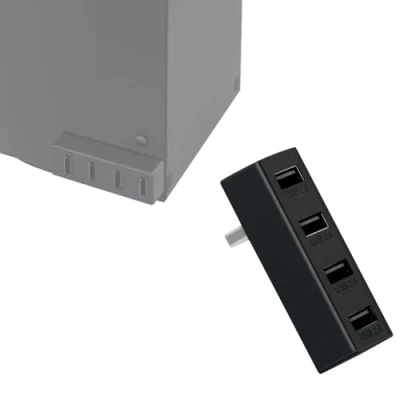 Image de Mcbazel Hub USB 2.0 à 4 Ports pour Xbox Series X/S, Adaptateur d&#039;extension Portable Haute Vitesse Compatible avec Console X/S Noir