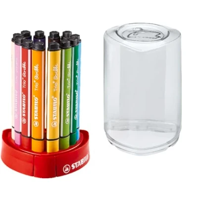 Image de Feutre de coloriage STABILO Trio Scribbi ColorParade x 12 feutres triangulaires pointe large Coloris assortis