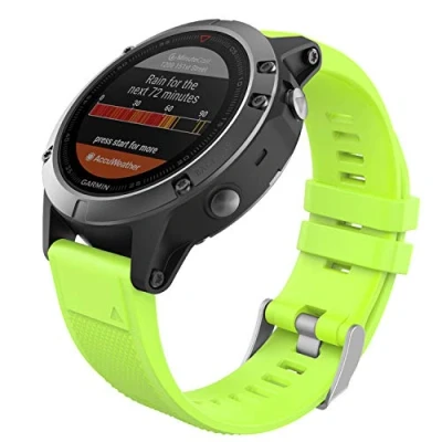 Image de MoKo 22mm Bracelet Compatible avec Garmin Fenix 5/5 Plus/Fenix 6/6 Pro/Forerunner 935/945/Approach S60/S62/Quatix 5/Garmin Instinct, Quick Fit Bande de Remplacement en Silicone Vert