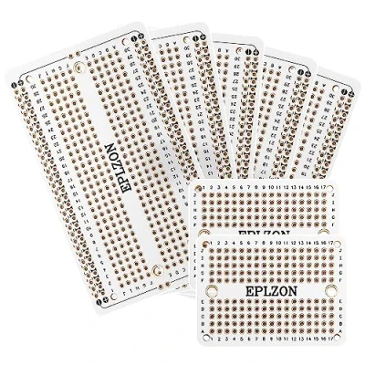 Image de EPLZON PCB Prototype Board Carte de prototypage Breadboard soudable Protoboard Circuit Imprimé Double Faces pour les projets bricolage électronique compatibles avec arduino(Blanc)
