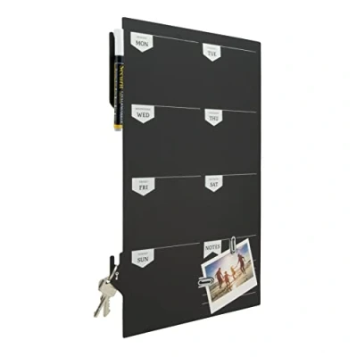 Image de Securit Tableau Semaine Planner Noir, Noir