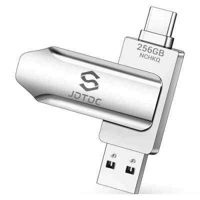 Image de 256Go Cle USB C iPhone 15 Mémoire, automatischer Backup Stick für Fotos, Videos, Kontakte des 15,Clès Sockage Pro, iPad Foto Stick, Typ 15/iPad/Android/PC