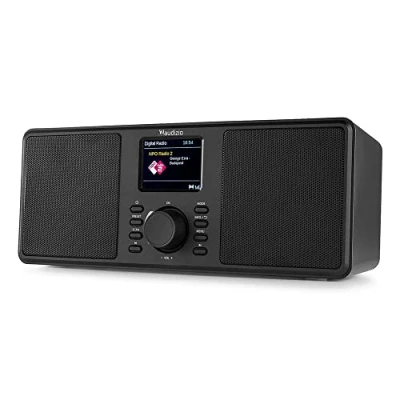 Image de Audizio Monza Radio Dab Stéréo avec Bluetooth Noir, Stéréo, FM, Puissance 50W, Sortie Casque, Écran LCD, Idéal pour Écouter Vos Stations et Musiques Préférées