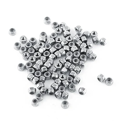 Image de Écrou autobloquant M2 M12 en acier inoxydable SS304 hexagonal à écrou empreinte hexagonale avec insertion de nylon(M2 (100pcs))
