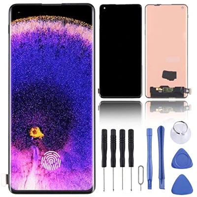 Image de NB+ Écran tactile AMOLED de rechange pour OPPO Find X5 2022 Lentille en verre noir sans cadre rigide OLED avec outils