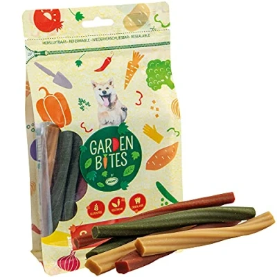 Image de duvoplus, Garden Bites Dental Twisters Large en Sachet, 16cm 14pcs Couleurs mélangées, pour Chien, Délicieux Snacks végétariens, sans Gluten, Care, Une Haleine Fraiche