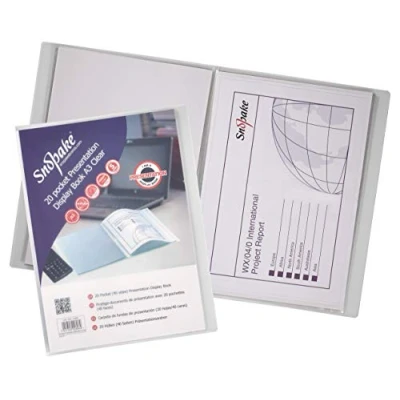Image de Snopake Presentation Display Book, 20 pockets, A3, clear