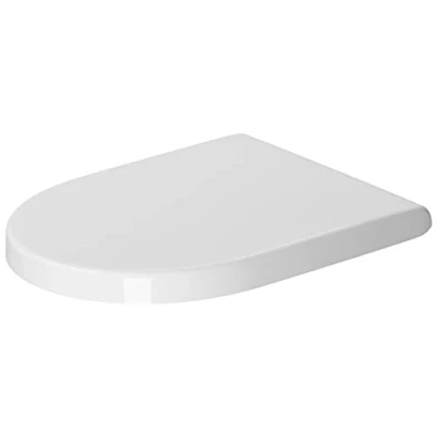 Image de Duravit Abattant WC Starck 3, Toilette en Uréa Duroplast, Couvercle de avec Charnières Acier Inoxydable, Blanc