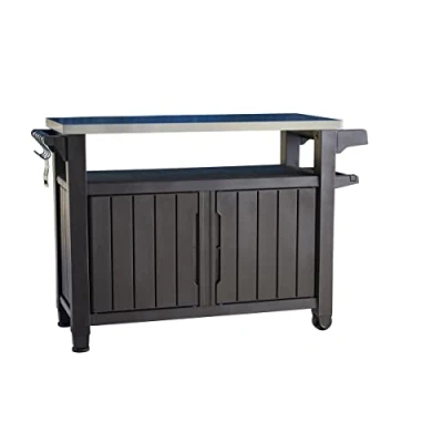 Image de KETER Desserte barbecue gris UNITY XL 207 litres 134 x 51.7 89.6 cm