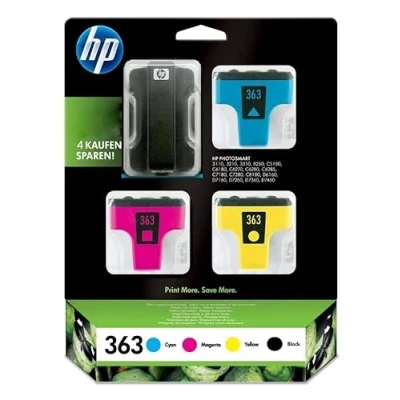 Image de HP 363 Lot de 4 cartouches d&#039;encre d&#039;origine Photosmart 3100/6160/7145/8250/D6160/D7460/D7260/D7360/C7280/C6280/C8180/C5180