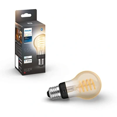 Image de Philips Hue White Ambiance, ampoule LED connectée Filament E27, compatible Bluetooth, fonctionne avec Alexa, Google Assistant et Apple Homekit