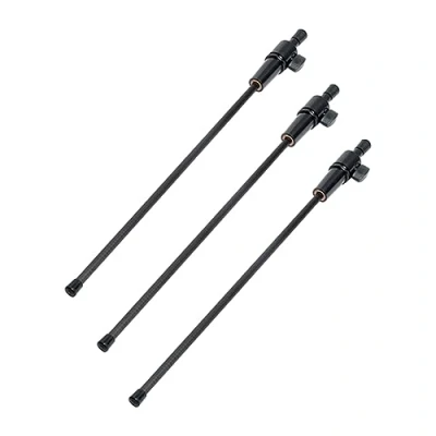 Image de 3 Pqt Pique Solide de Violoncelle En Fibre Noire Pieces 3/4 &amp; 4/4