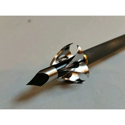 Image de Markenlos Toxic Cyclone Lot de 3 Pointes Chasse 100 Grain Pointe flèche Broadhead Arrow