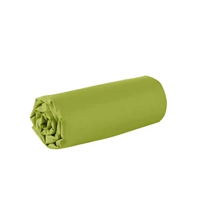 Image de Drap housse Made in France 140 x 190 cm 100% coton 57 fils Vert