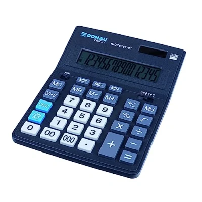 Image de Donau Tech Office K DT5161 01/Calculatrice de Bureau avec Affichage 16 Chiffres 201 x 155 35 mm Noir