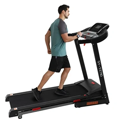 Image de ISE Tapis de Course Pliable avec Inclinaison, Large 735W, 16KM/H Ecran LCD&amp;12 Programmes, Roulant Sport Fitness, Inclinable&amp;Walking Pad à Domicile