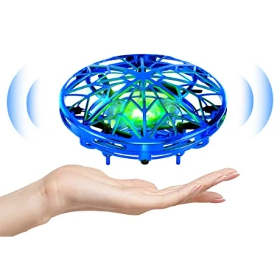 Image de Kizplays Mini Drone UFO, Volant Télécommandé, Lumières LED, Induction Infrarouge, Jouet Télécommandé et Rechargeable, pour Les Enfants D&#039;un Certain âge