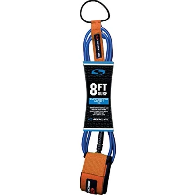 Image de Sola We Search You Save Leash de Surf Bleu 7 mm 2,4 m