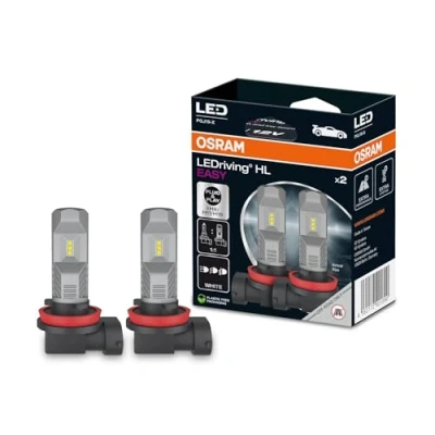 Image de OSRAM LEDriving HL EASY ≜ H8/H11/H16, lampe LED pour feux de route et croisement, blanc froid 6000 K, aucun accessoire nécessaire, utilisation tout terrain uniquement pas ECE, 2 lampes