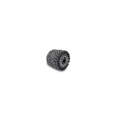 Image de Scheppach Brosse fibre métal torsadée Pour surfaceuse MRS1300 de rechange 100mm largeur Ø120mm le ponçage fort ou adapté au dénudage surfaces planes en pierre &amp;