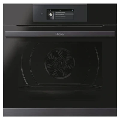 Image de Haier HWO60SM5T9BH Four encastrable I Touch Series 4 70L, Multi level, Pyrolyse, 15 fonctions, Sonde thermique, Contrôle à distance (Wi Fi + BLE), Interface tactile, Noir, Classe A+