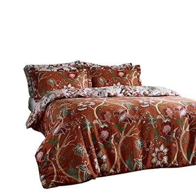 Image de Paoletti Contemporary Botaniste Housse de Couette et taie Set, Feuille Morte, Double