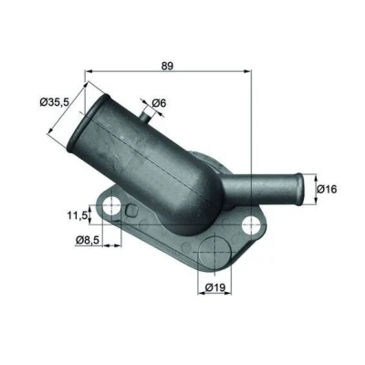 Image de MAHLE ORIGINAL TI 64 87D Thermostat d&#039;eau 87 avec joint d&#039;étanchéite FIAT: Uno 3/5 portes, Tipo portes