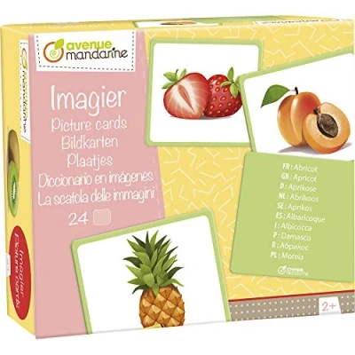 Image de AVENUE MANDARINE JE509C un jeu éducatif de 24 cartes multilingues (10 langues) À partir 2 ans IMAGIER Fruits