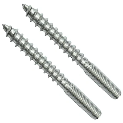 Image de AERZETIX C58566 Lot de 2 vis à double filetage M6x60mm en inox A2 goujon patte