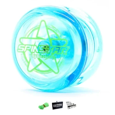 Image de YoyoFactory SPINSTAR Yo Bleu (Idéal Yoyo pour Les débutants, Ficelle Et Instructions Incluses)