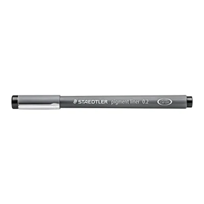 Image de Staedtler Pigment Liner 308 Feutre Pointe Calibrée 0.2 Mm Noir 1 boite de 10