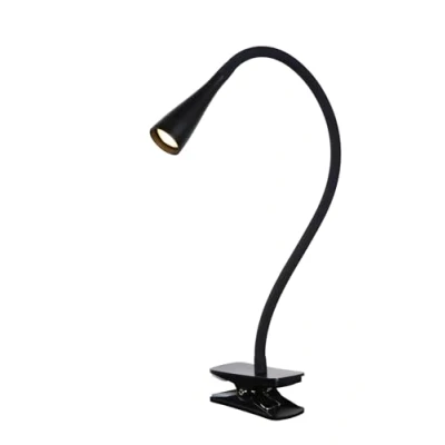 Image de Lucide ZOZY Lampe à pince LED Dim. 1x3W 3000K 3 StepDim Noir