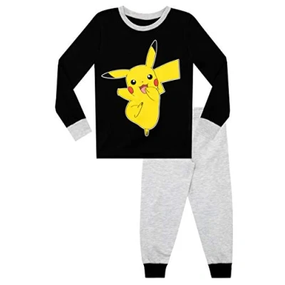 Image de Pokémon Ensemble De Pyjamas Pikachu Garçon Noir 10 11 Ans