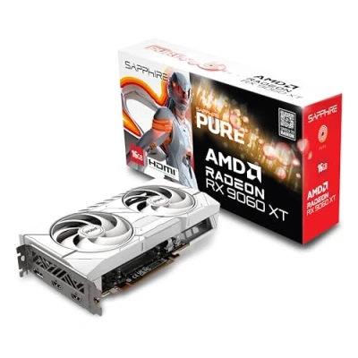 Image de sapphire technology Carte Graphique AMD Radeon RX 9060 XT Gaming OC Pure 16GB Double HDMI DP