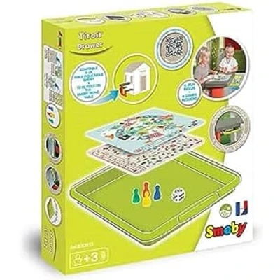 Image de Smoby Set Tiroir Jeux Accessoire de Maison pour Table Pique Nique 4 Pions et Dé Inclus 810913 Vert