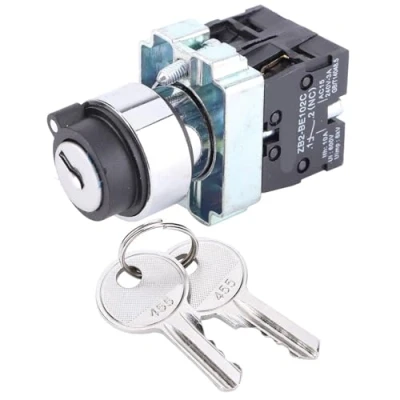 Image de Interrupteur à clé + ZB2 BE réinitialisation automatique Verrouillage électrique Conversion résistante aux chocs de rotation BE101