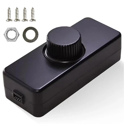 Image de Nizirioo variateur pour lampes LED : avec cordon variateur, 220 240 VAC/50 Hz, 3 100 W LED, d&#039;intensité silencieux lampe halogène et ampoules à