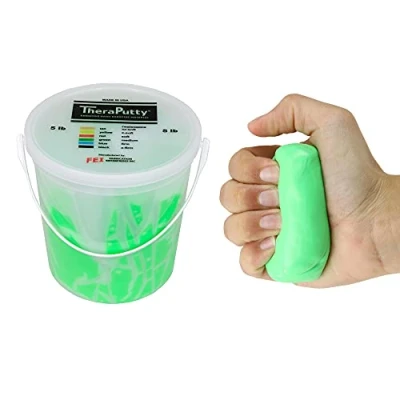 Image de CanDo TheraPutty antimicrobien Pâte à malaxer 2,2 kg vert (moyen)