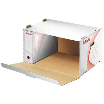 Image de 1 Conteneur Esselte Boxy, S, ouverture par l&#039;avant, Dimensions : 360 x 258 540, Couleur Blanc, Réf. Produit 128910