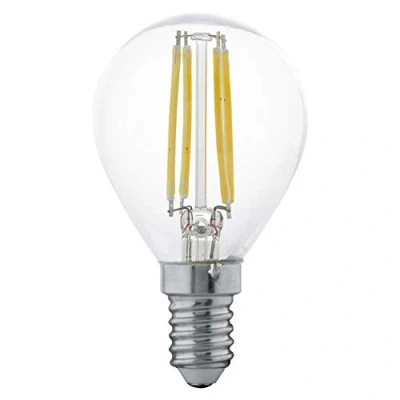 Image de Eglo ampoule LED E14, lampe classique forme goutte, éclairage rétro, 4 watts (correspond à 32 watts), 350 lumens, blanc chaud, 2700 Kelvin, Edison P45, Ø 4,5 cm