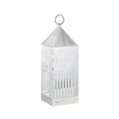 Image de Kartell Lantern, Lampe de Table, Cristal, avec Variateur Lumière